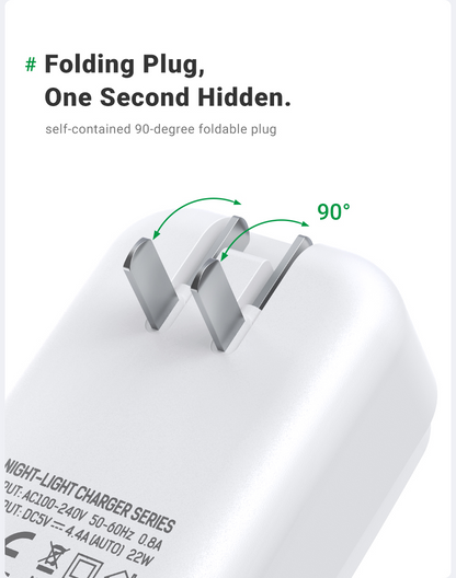 Teal Simba 4-port travel USB charger with LED lamp for iPhone and Samsung devices, compact mobile and laptop accessory.