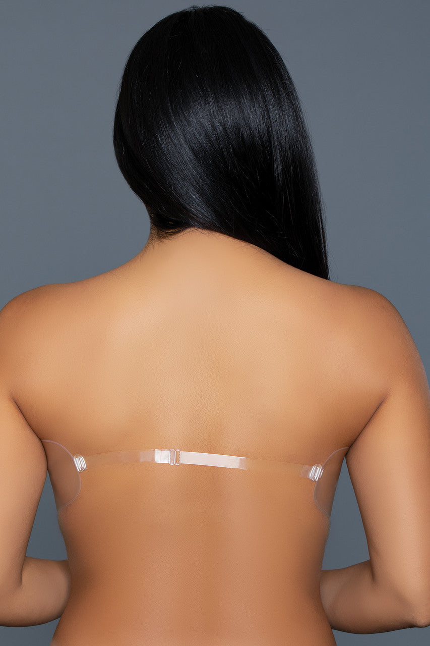 Magenta Caeneus strapless adhesive bra for seamless support and invisibility under lingerie and tops.