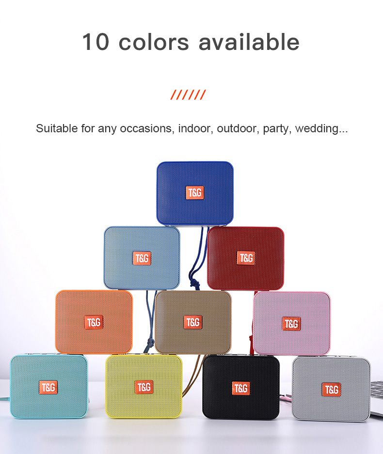 Lilac Milo TG Mini Stereo portable Bluetooth speaker with TF card slot and FM radio, compact tech accessory for on-the-go sound.