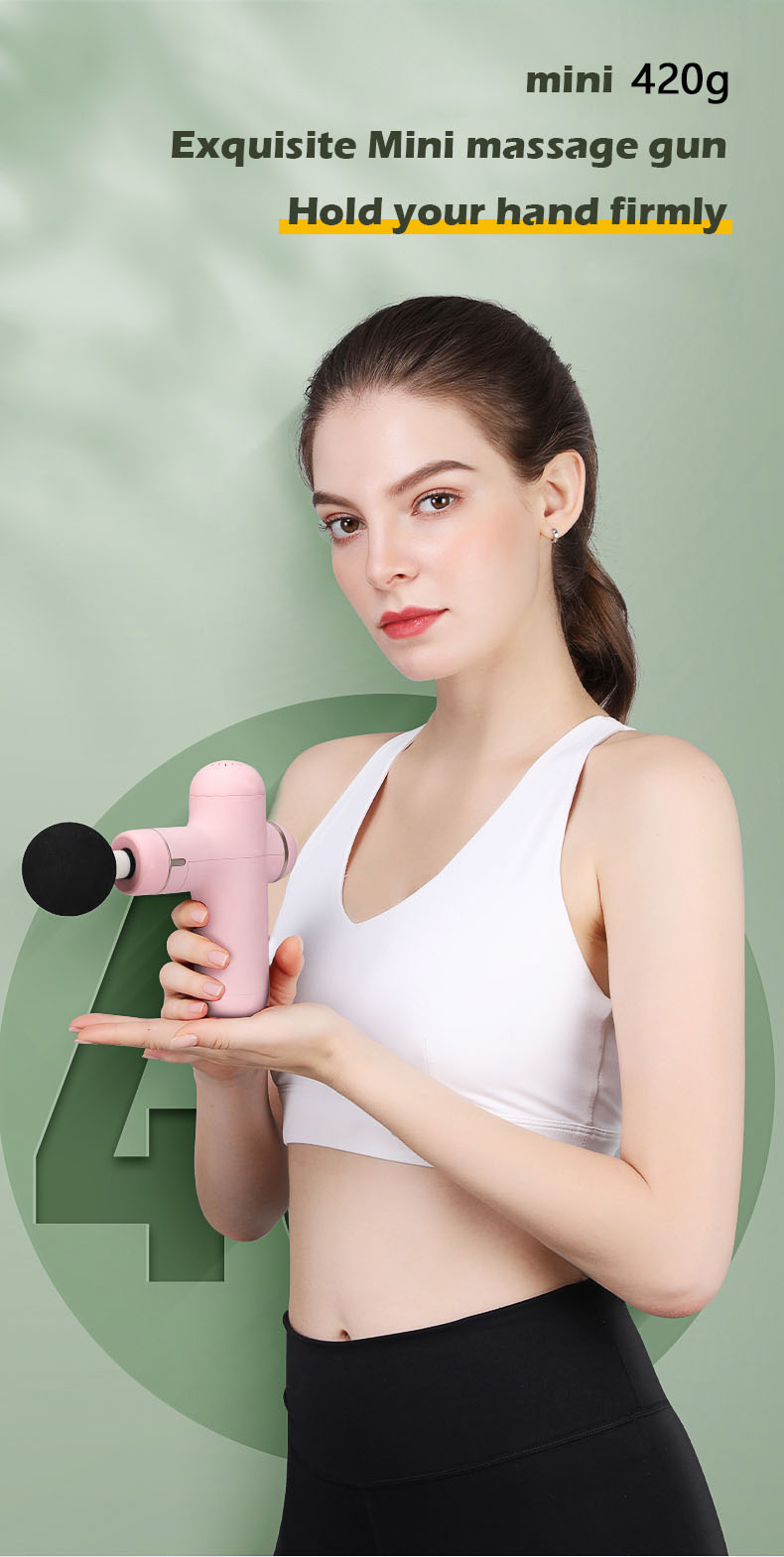 Teal Simba portable deep tissue massage gun with electric brushless motor for targeted muscle relief and healthcare use.