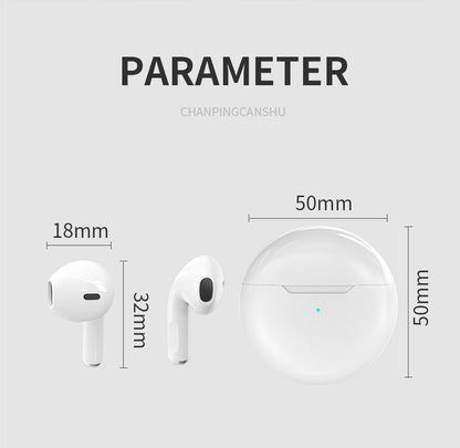 Lilac Milo TWS wireless headphones with microphone for Apple iPhone and Huawei, showing sleek black in-ear design with control buttons.