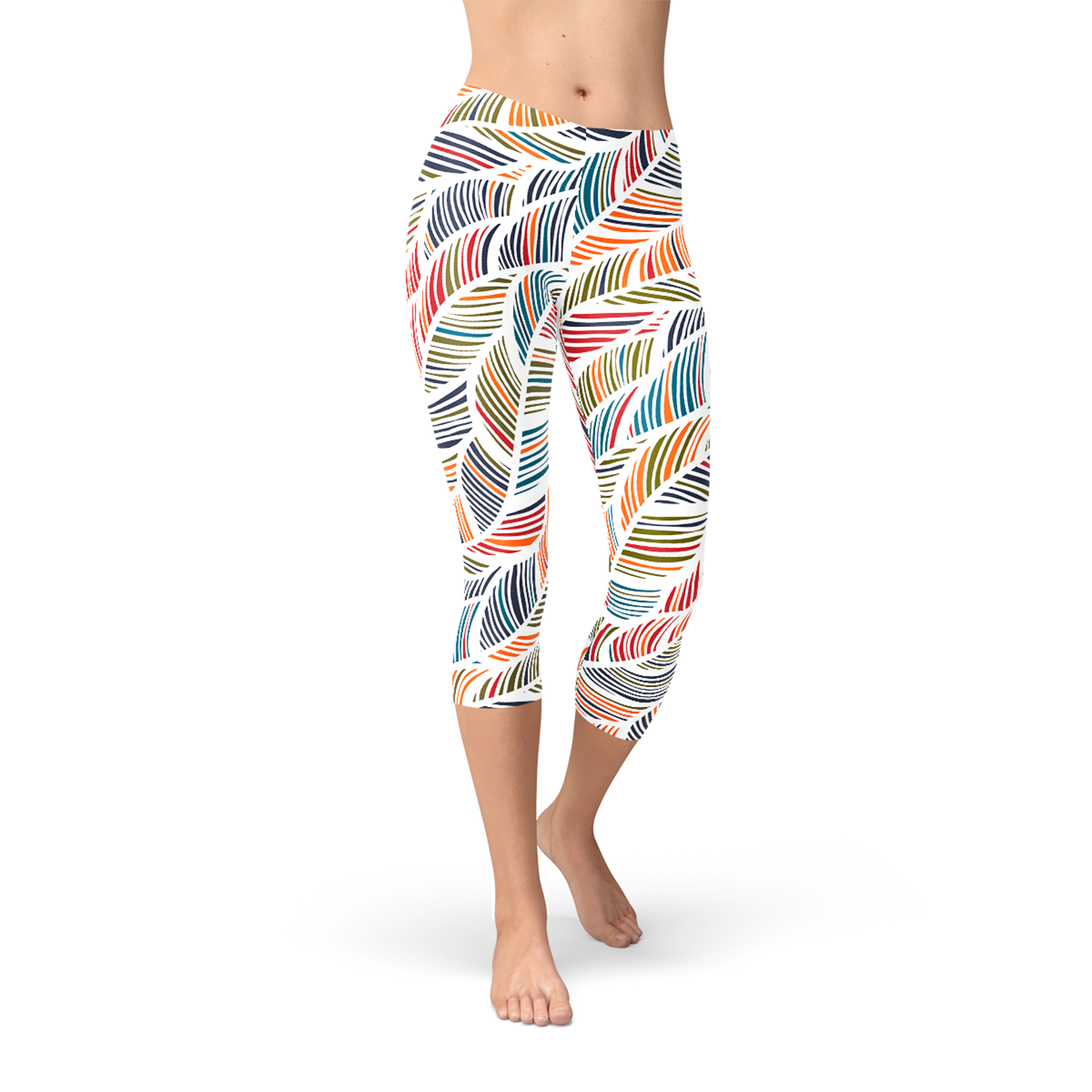 Colorful feather fern print Maroon Sooty women&
