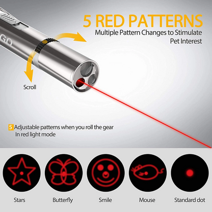 Lilac Milo pet training exercise tool with LED pointer for cats, featuring a colorful, handheld toy for engaging play and training.