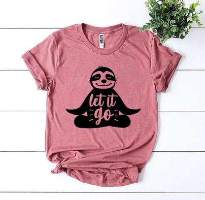 Agate Let It Go T-shirt featuring a casual fit with bold printed text on soft fabric, ideal for everyday wear.