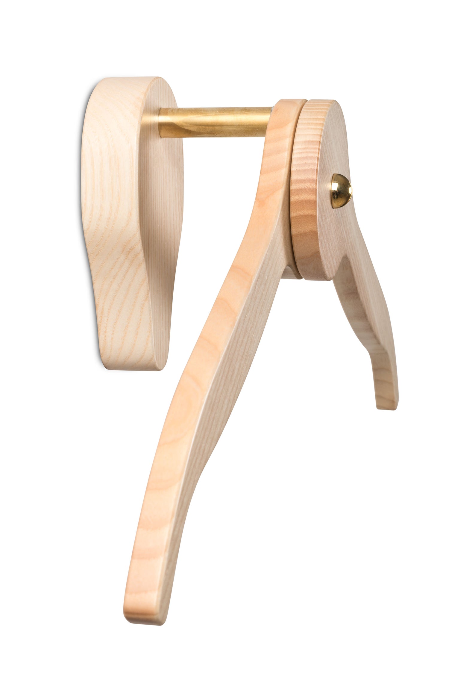 Orange Millie ash wood trouser hangers wall hangers for home decor, featuring smooth finish and sturdy design for organized storage.