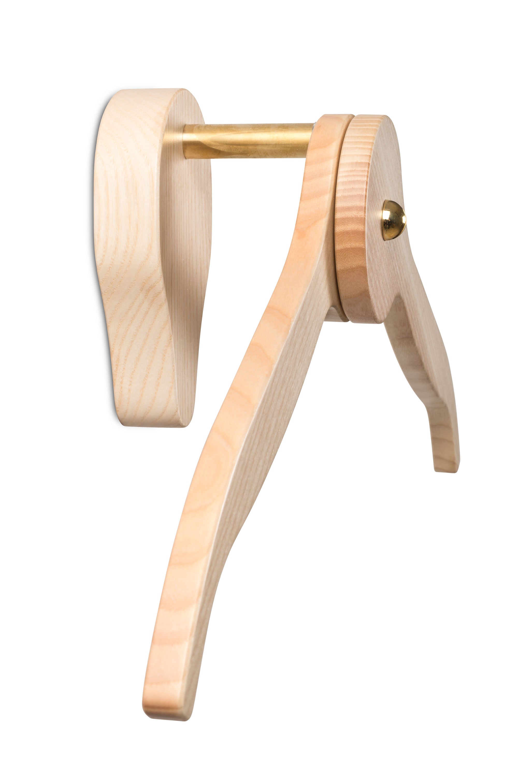 Orange Millie ash wood trouser hangers wall hangers for home decor, featuring smooth finish and sturdy design for organized storage.