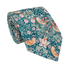 Black Huckleberry Emerald Strawberry Thief Liberty tie accessory featuring a vibrant, detailed floral and fruit pattern on silk fabric.