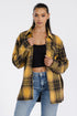 Lime Milo Boyfriend oversized soft flannel shacket in a cozy plaid design, casual jacket perfect for layered winter style.