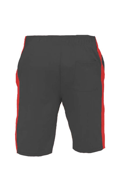 Lime Milo single stripe shorts in black and white with a comfortable fit, featuring a stylish stripe pattern and elastic waistband.