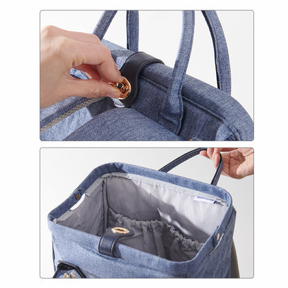 Maroon Chronos large diaper bag with multiple compartments, stylish design, suitable for parenthood and accessories.