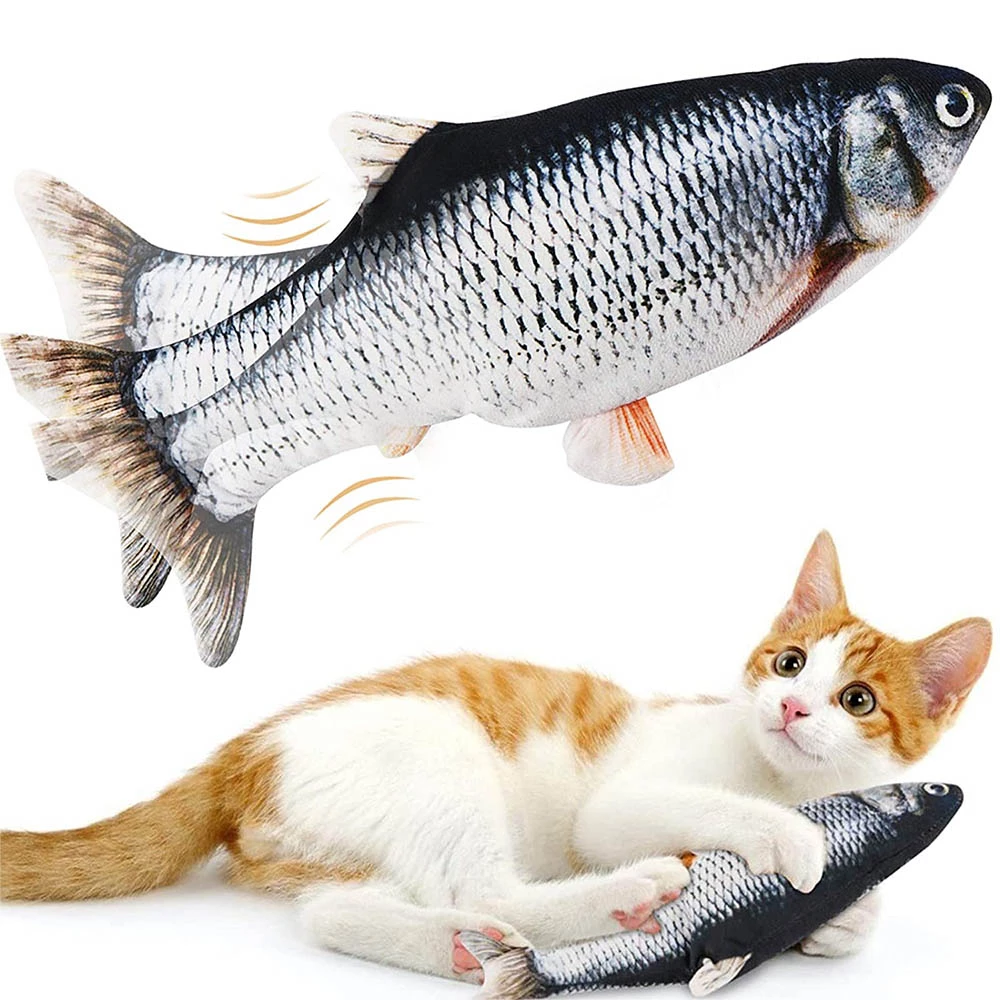 Electronic Floppy Fish Cat Toy by Lilac Milo featuring a moving fish design for entertaining cats.