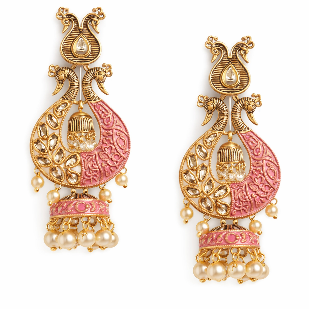 Gray Chloe stylish earrings for women, featuring a sleek daily wear design with elegant silver accents.