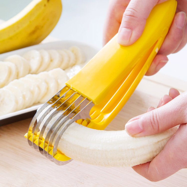 Fuchsia Molly Banana Ham Slicer for home and garden, featuring a sharp blade and ergonomic handle for precise slicing.