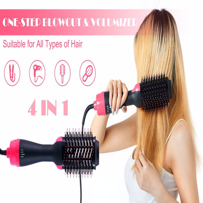 Lilac Milo hot air brush styler and volumizer for hair, featuring a sleek design for straightening and adding volume to hair.