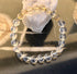 Citrine rutilated and crystal quartz stretch bracelet featuring genuine crystals, designed by Violet Chaos.