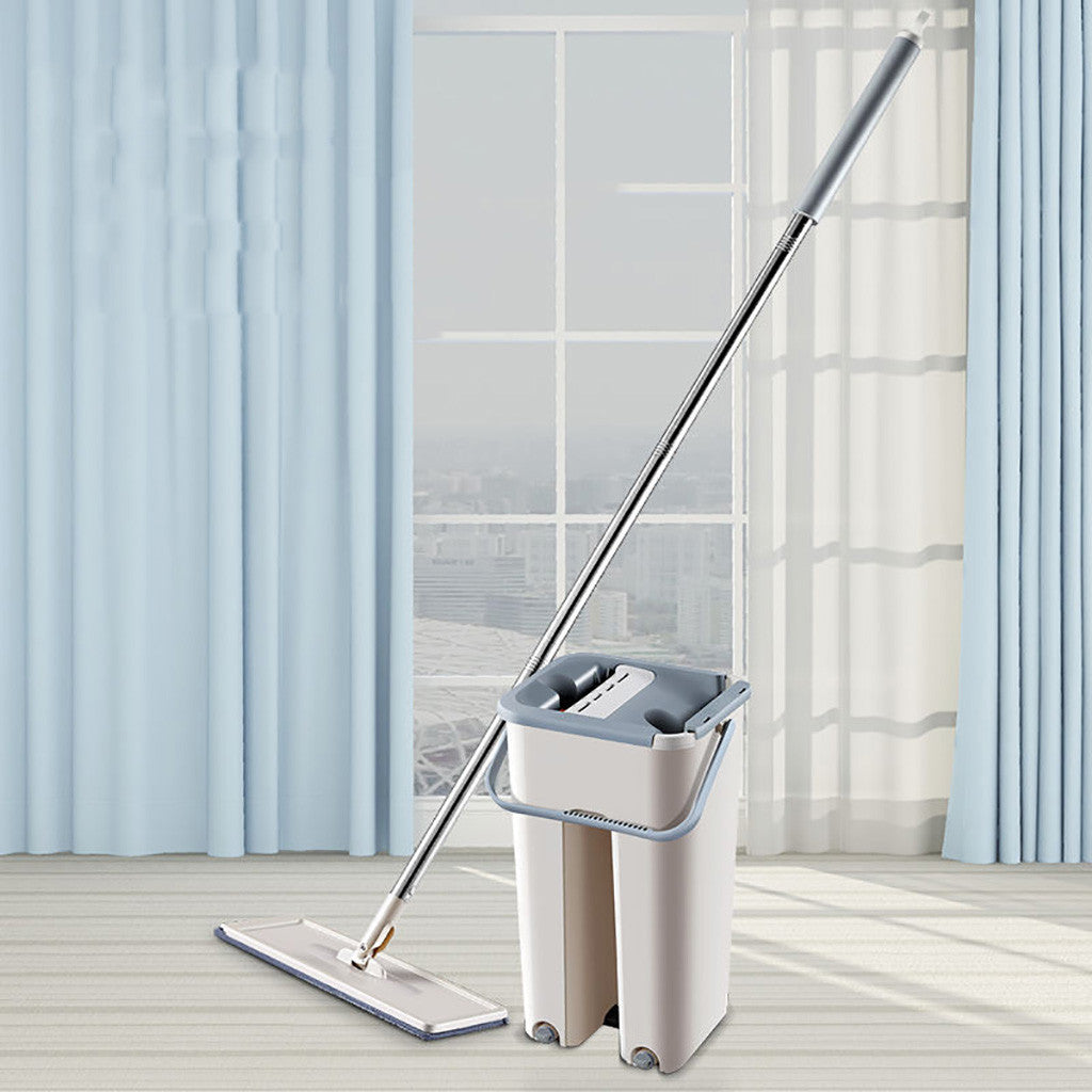 Teal Simba Flat Squeeze Magic Automatic Mop and Bucket for easy home cleaning, featuring a durable mop and ergonomic bucket.