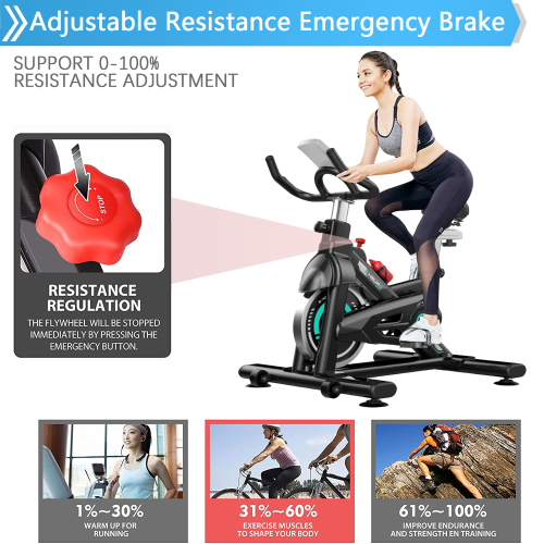Indoor stationary exercise cycling bike by Lilac Milo for home use, featuring a compact design and adjustable seat.