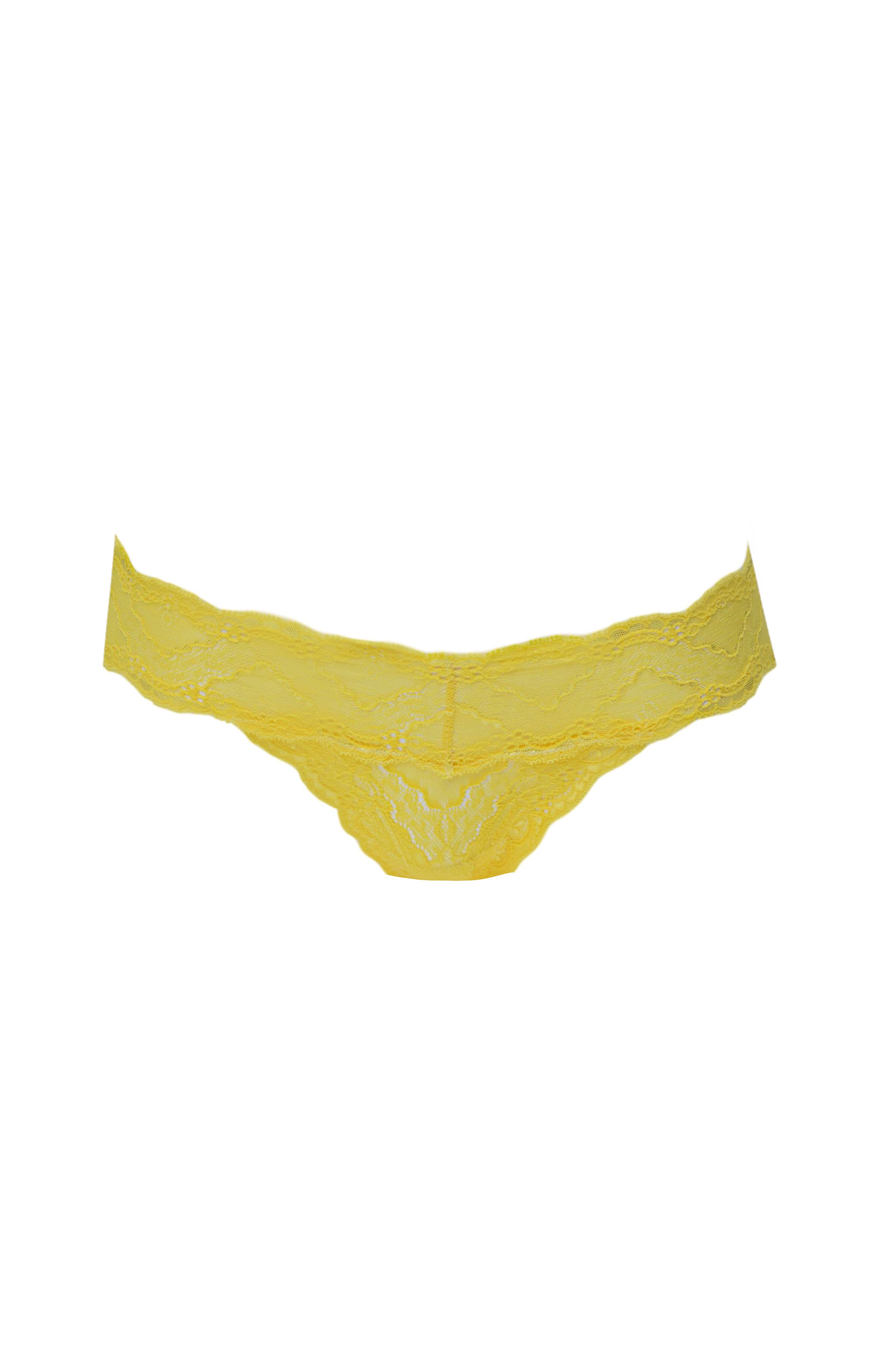 Turquoise Atalanta I Colours Line Brasilian panty in vibrant turquoise with lace detailing, seamless fit, and comfortable underwear design.