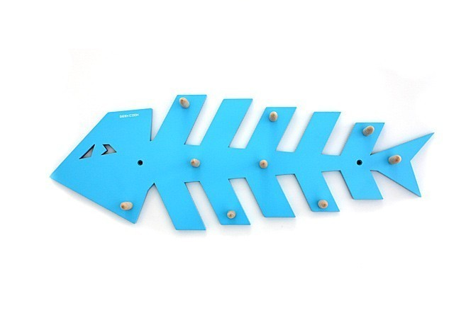 Fuchsia Molly Fishbone Style Wall Hook, durable metal hanger with fishbone design for home organization and decor.