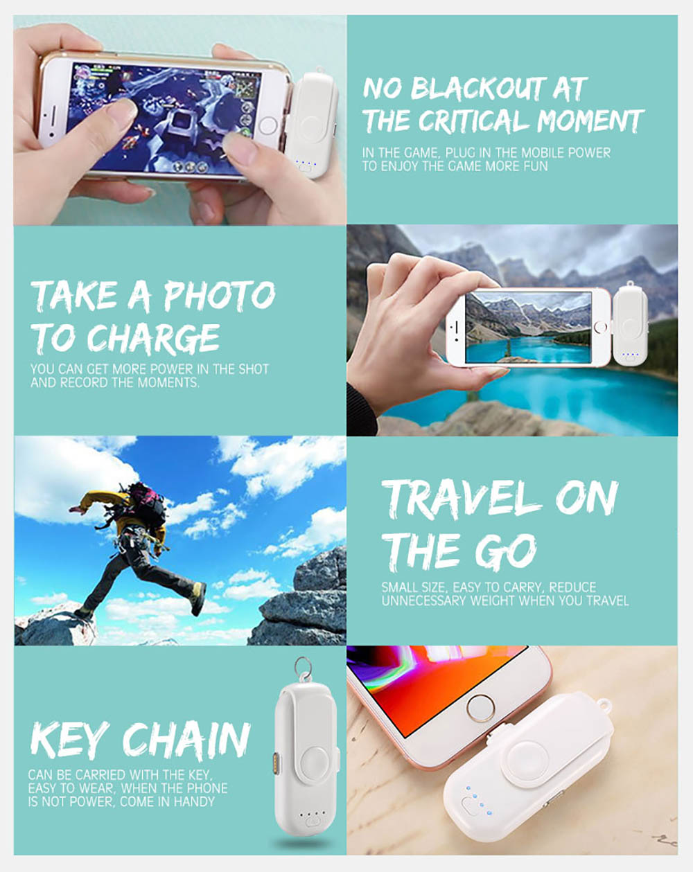Teal Simba Mini Magnetic Power Bank for mobile devices, compact portable mobile and laptop accessory with magnetic charging capabilities.