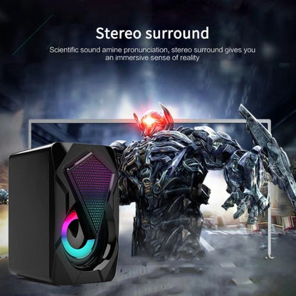 Yellow Pandora Dragon RGB computer gaming speakers with colorful LED lighting and sleek black design for immersive audio.