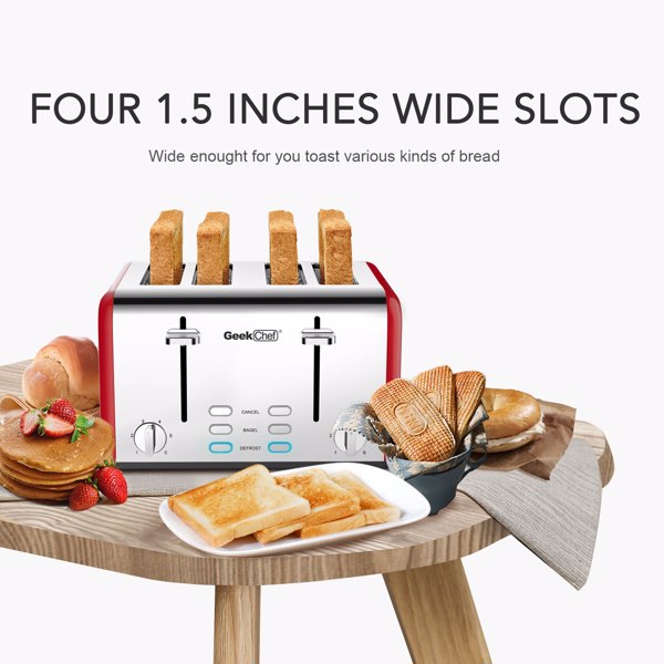 Stainless steel Teal Simba kitchen toaster with dual control panels for bread toasting, featuring sleek modern design.
