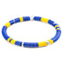 Blue Malawi silver and vinyl disc bracelet by Magenta Sooty showcasing silver and vinyl discs on a stylish bracelet design.