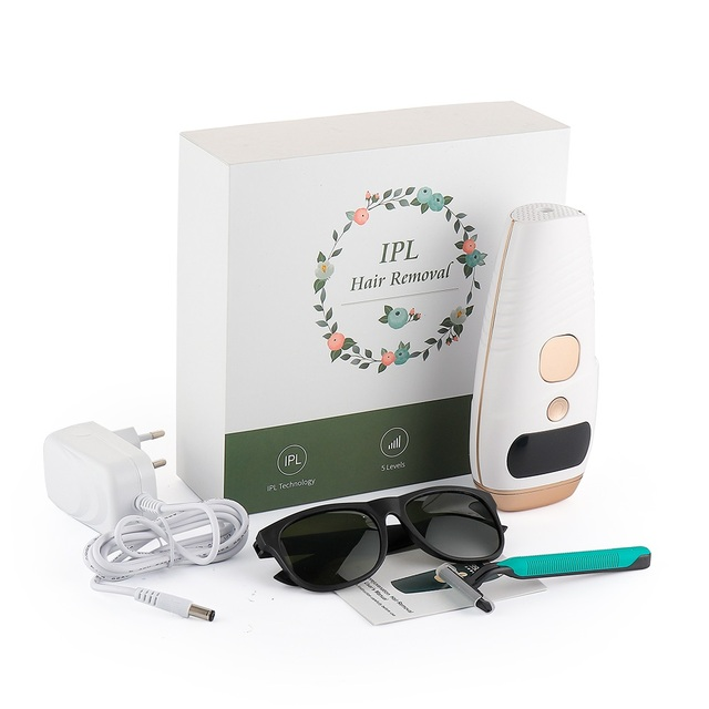 Teal Simba IPL laser epilator for painless hair removal, showing the handheld device with control buttons and treatment window.