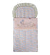 Amaranth Smokey newborn cotton quilted nest bag with rabbit print, designed for babies&
