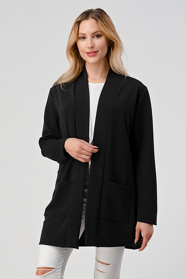 Light burgundy cardigan with front pockets for women, stylish and versatile women&