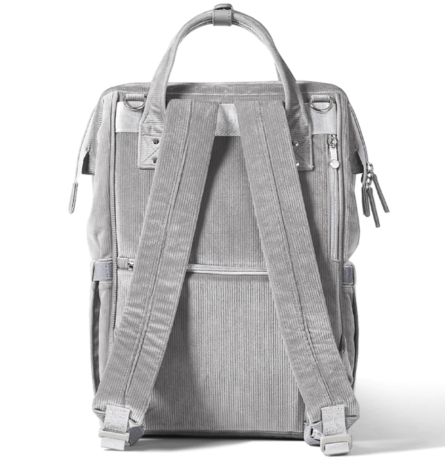 Maroon Chronos luxurious velvet diaper backpack with multiple compartments and stylish design for parenthood accessories.
