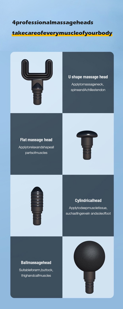 Teal Simba portable deep tissue massage gun with electric brushless motor for targeted muscle relief and healthcare use.