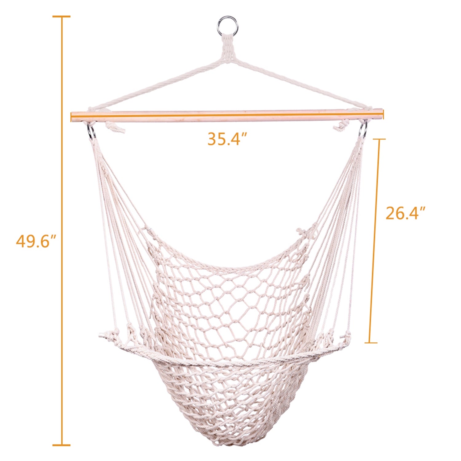 Lilac Milo hanging rope sky chair swing with comfortable fabric seat, suitable for indoor or outdoor home and garden relaxation.