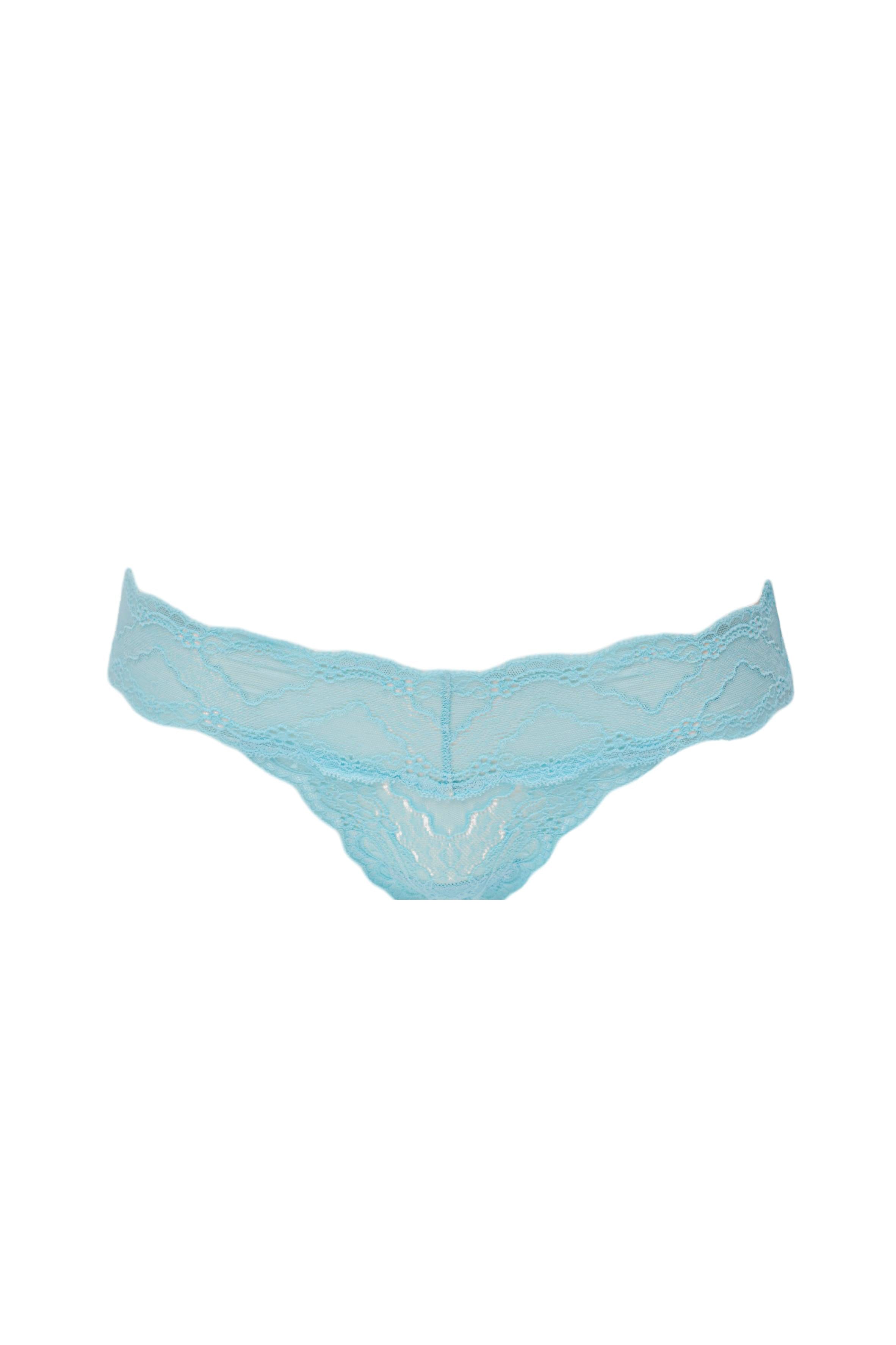 Turquoise Atalanta I Colours Line Brasilian panty in vibrant turquoise with lace and seamless design, lingerie and underwear.