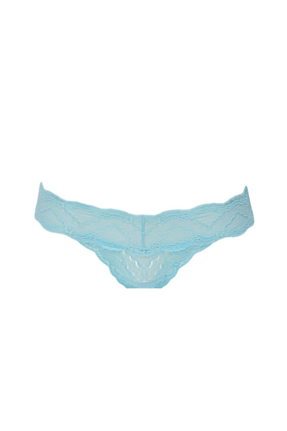 Turquoise Atalanta I Colours Line Brasilian panty in vibrant turquoise with lace and seamless design, lingerie and underwear.