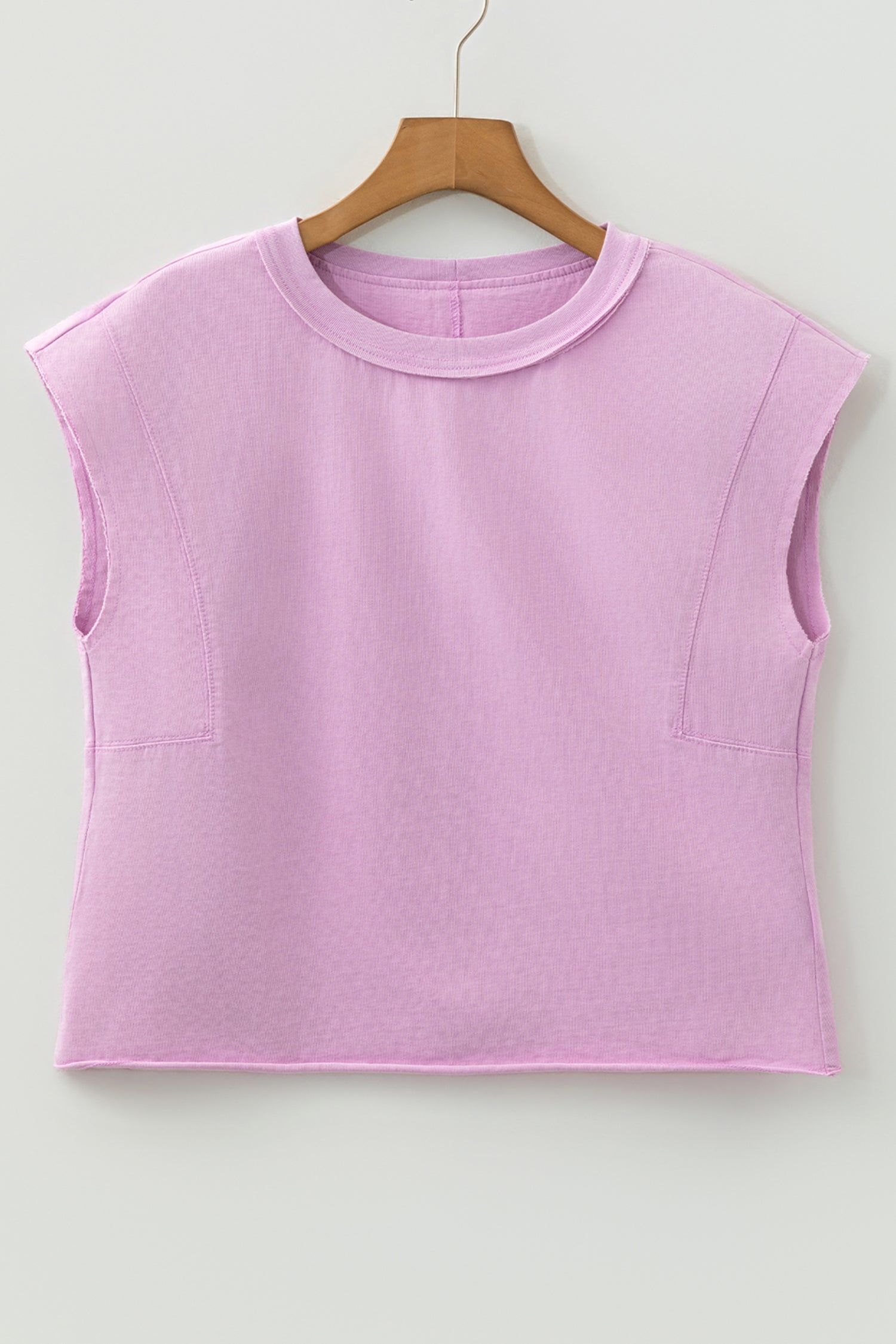 Byzantium Bay solid mineral wash boxy tank top displayed on a mannequin, featuring a relaxed fit and sleeveless design.