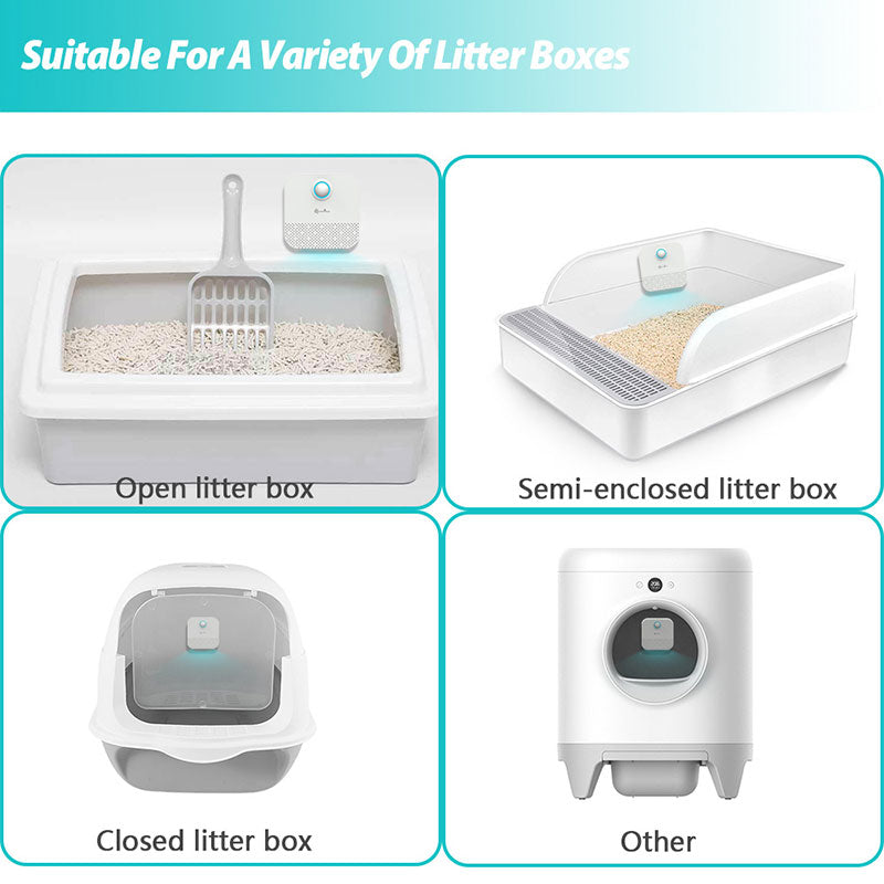 Teal Simba Smart Cat Odor Purifier for litter box deodorizing, includes pet air cleaner device for fresh indoor air.