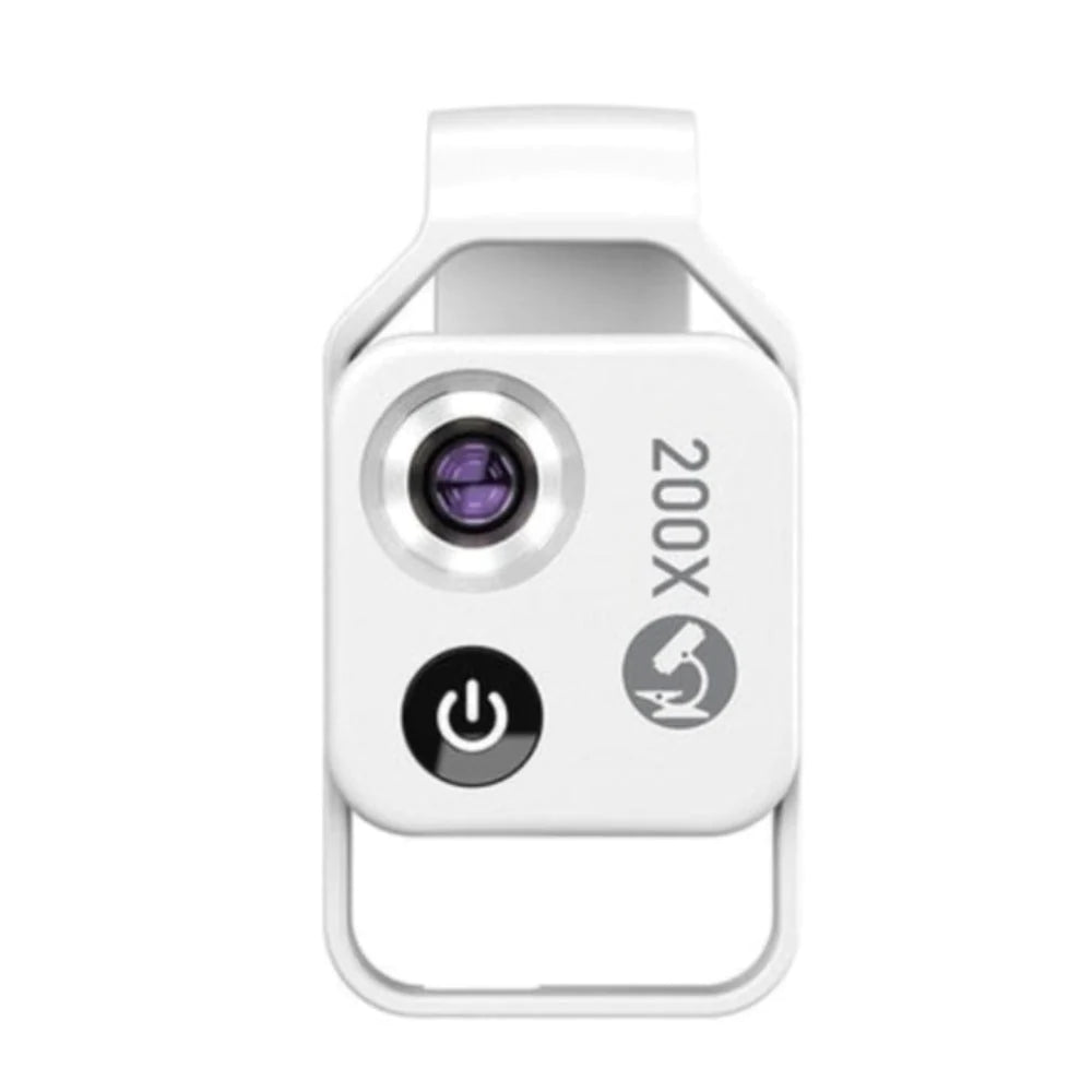 Yellow Pandora 200X magnification lens for mobile phones, portable mobile &amp; laptop accessory for detailed close-up viewing.
