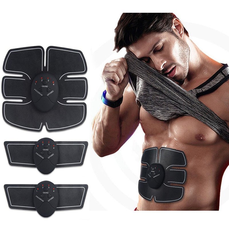 Fuchsia Molly electric abdominal muscle trainer showing adjustable straps and control panel for fitness workouts.