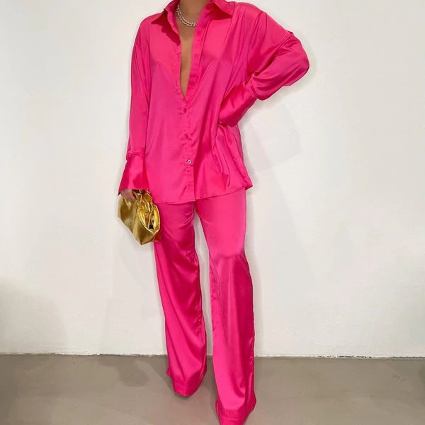 Loose satin women&