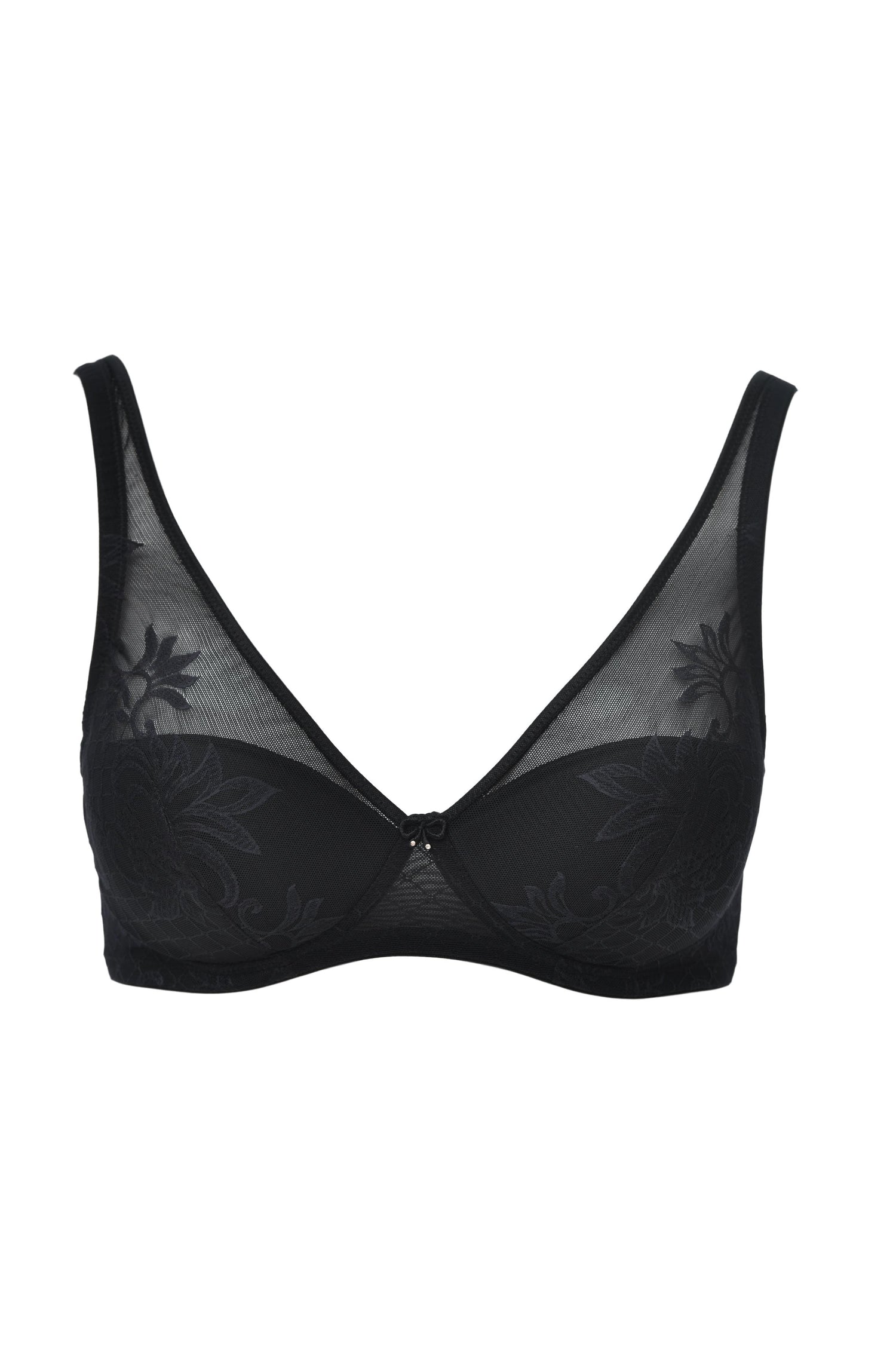 Turquoise Atalanta free collection line soft padded wire-free bra with smooth cups and adjustable straps, lingerie and underwear.