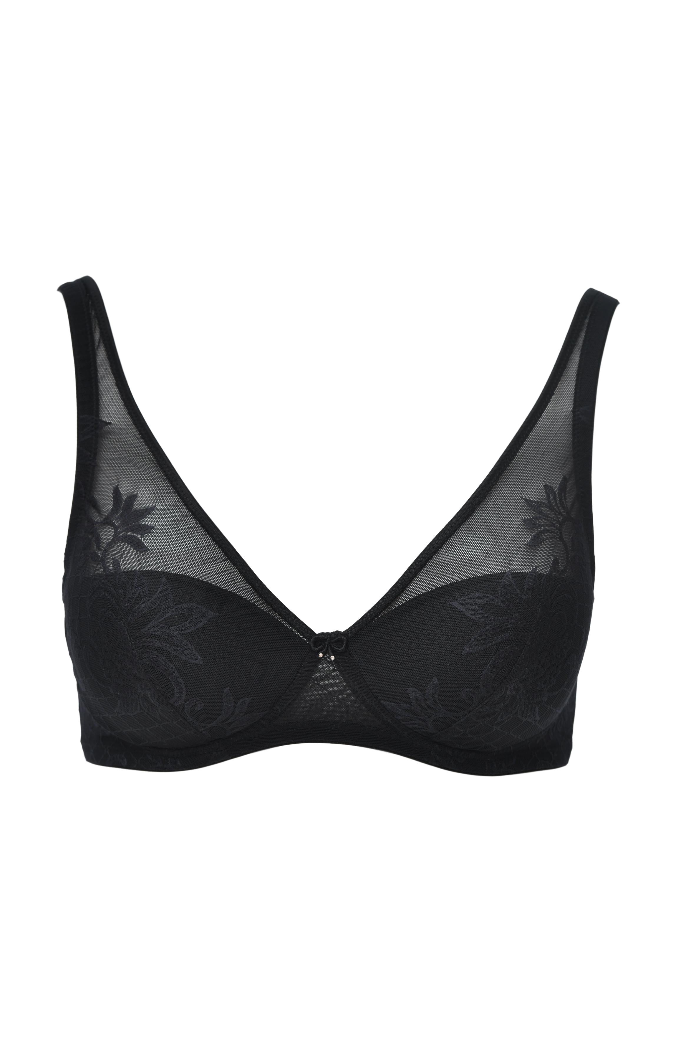 Turquoise Atalanta free collection line soft padded wire-free bra with smooth cups and adjustable straps, lingerie and underwear.