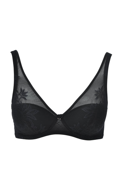 Turquoise Atalanta free collection line soft padded wire-free bra with smooth cups and adjustable straps, lingerie and underwear.