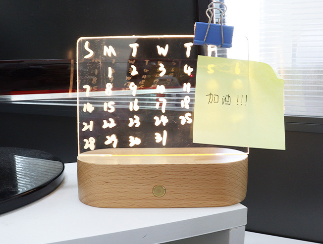 Teal Simba wood table lamp night light with message board, girl bedroom decor, cozy home and garden lighting accessory
