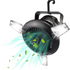 Lilac Milo foldable fan and portable LED solar camping lantern with hook, ideal for outdoor camping and outdoor activities.