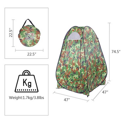 Portable Lilac Milo shower tent for outdoor privacy, featuring a compact changing room design for sports and outdoor activities.