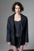 Brown Pontus broken heart denim blazer with distressed detailing, stylish jacket for casual and edgy looks.