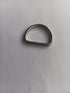 Rose Broadleaf nickel-plated D-ring ring with a sleek, modern design, showcasing a polished finish on a white background.