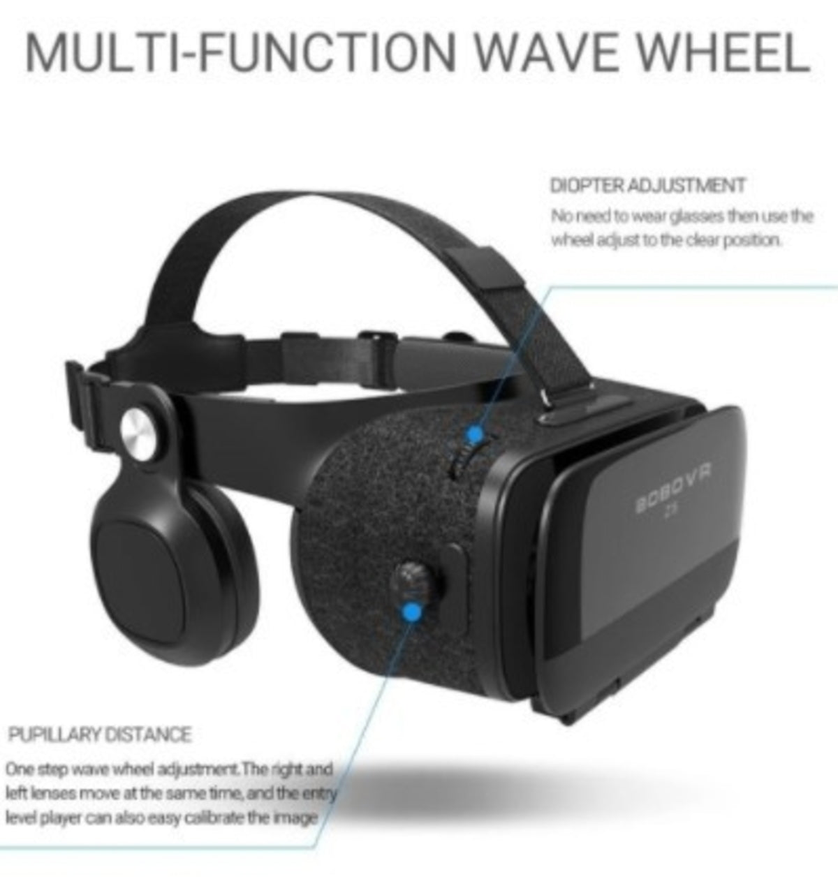 Yellow Pandora Dragon VR Gaming 3D Stereo Headset with Bluetooth gaming controller, showing the headset and controller on a white background.