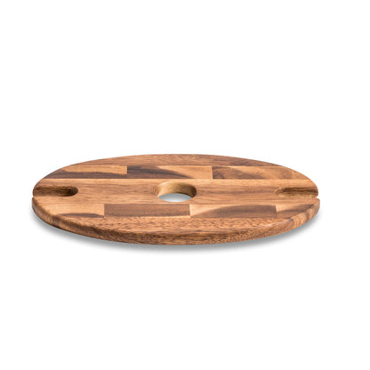 Azure Lily wine glass caddy for kitchen, featuring a stylish holder for organizing wine glasses safely and elegantly.
